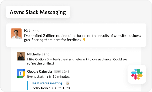 Async Slack messaging